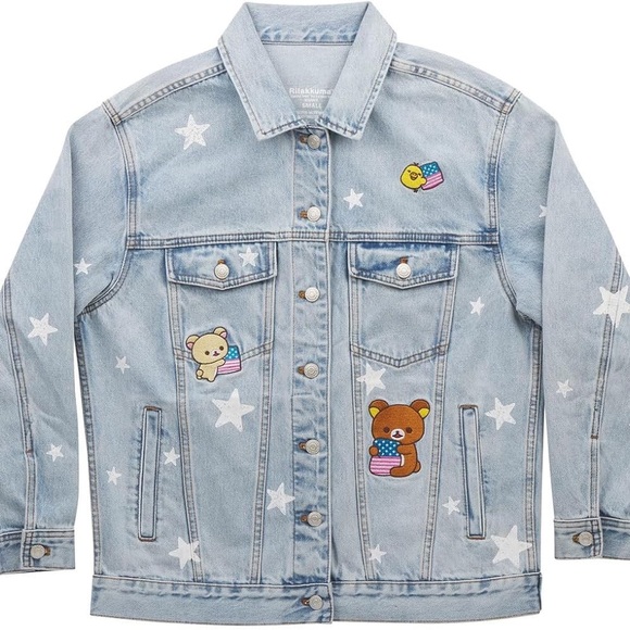 Rilakkuma San-X Original 20th Anniversary USA Tour Limited Denim Jacket - Picture 1 of 9